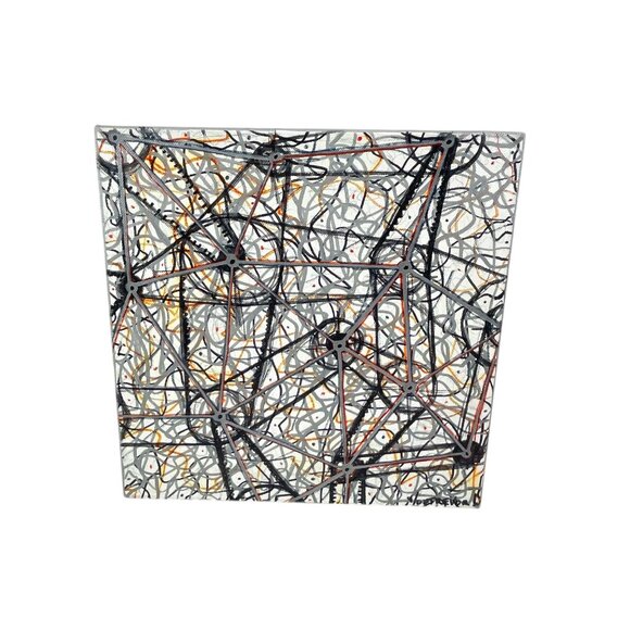 Abstract Geometric Painting On Canvas By Trevor Williamson - Picture 5 of 9